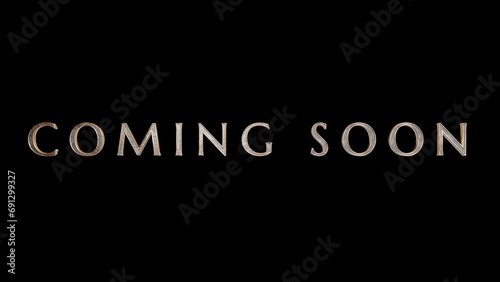 coming soon announcement text animation