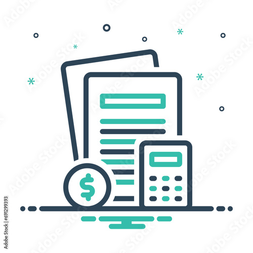 Mix icon for financial statement
