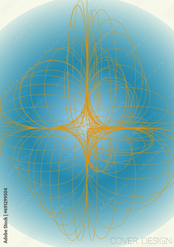 Naklejka premium Minimal Minimal Geometric Vector Poster Design with Lines and Gradient Colorful Circles. Collection of Abstract Backgrounds for Covers, Flyers, Templates, Booklets, Cards, Brochures, Branding, etc.