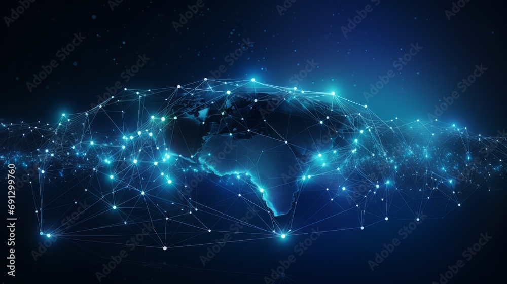 futuristic it network infographics: abstract motion glow in cyberspace, 3d render futuristic it network infographics: abstract motion glow in cyberspace, 3d render