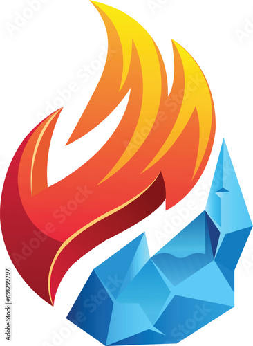 Fire & Ice vector art