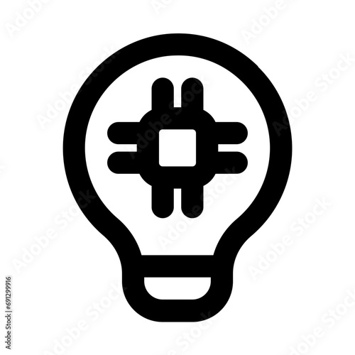 Microprocessor Line UI Icon