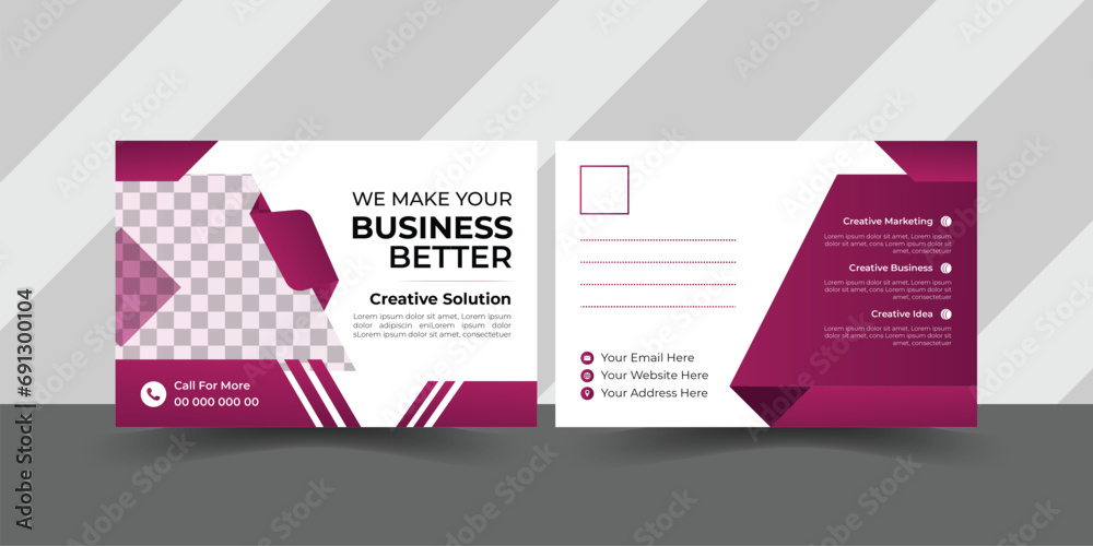 Fototapeta premium Business Post Card Design 
