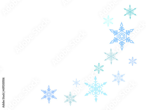 雪の結晶の背景フレーム
