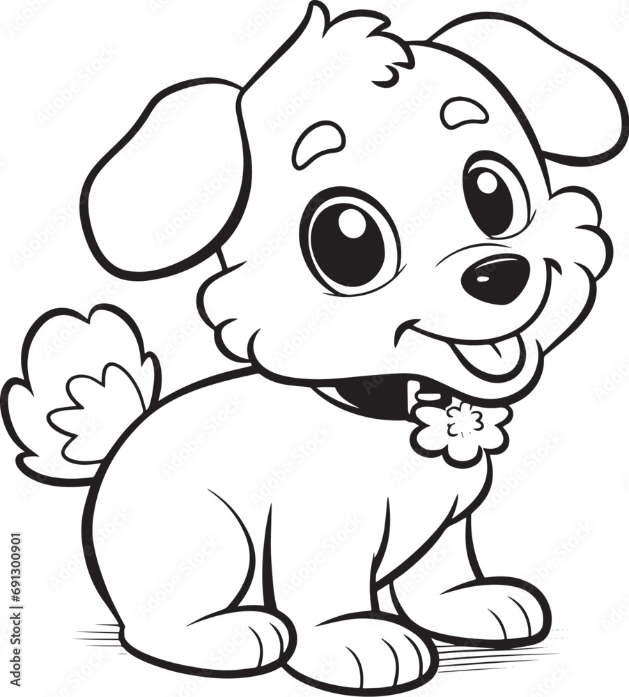Obraz premium coloring page dog