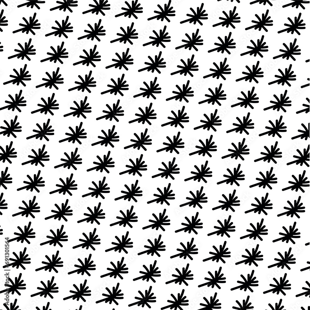 black and white seamless pattern with spiked objects