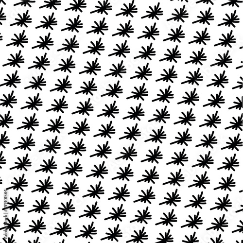 black and white seamless pattern with spiked objects