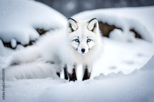 region fox in the snow © qaiser