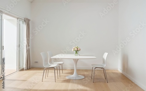 An Irish Modern Interior: Dining Room Edition generative ai photo