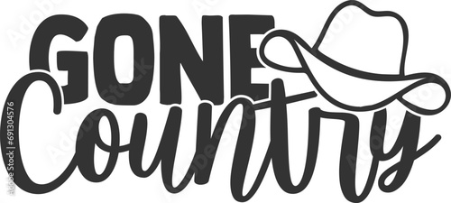 Gone Country - Southern Girl Illustration