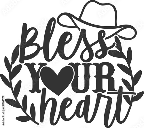 Bless Your Heart - Southern Girl Illustration