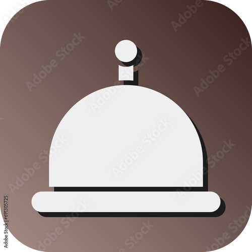 Serving Dish Vector Glyph Gradient Background Icon Design