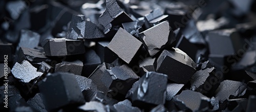 Closeup of ferrotitanium used for modifying, purifying and enhancing steels and alloys.