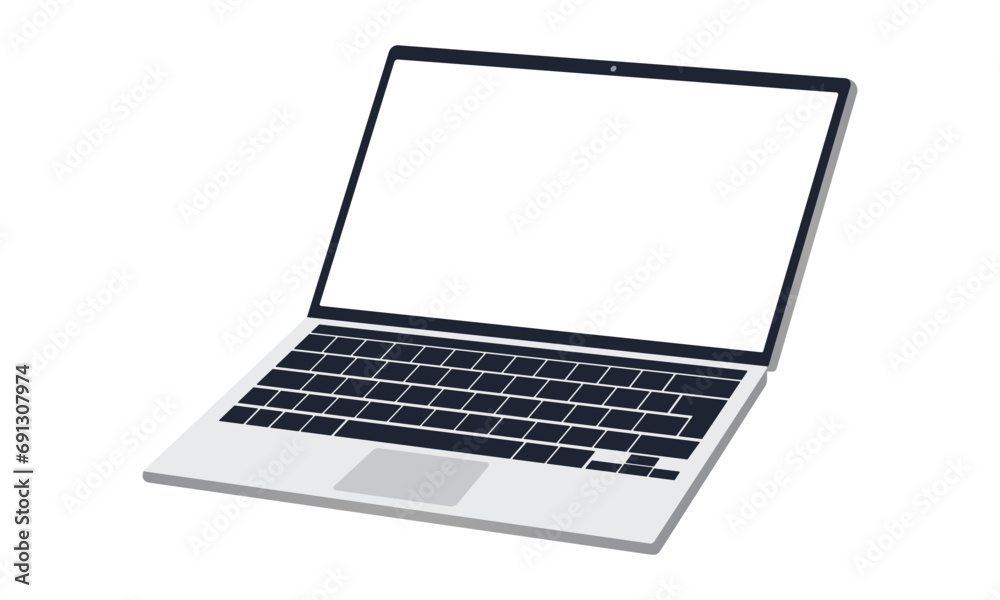 Vector illustration material of simple computer Vector illustration material of simple computer