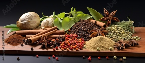 A blend of spices, commonly used in Asian cooking and herbal remedies. photo