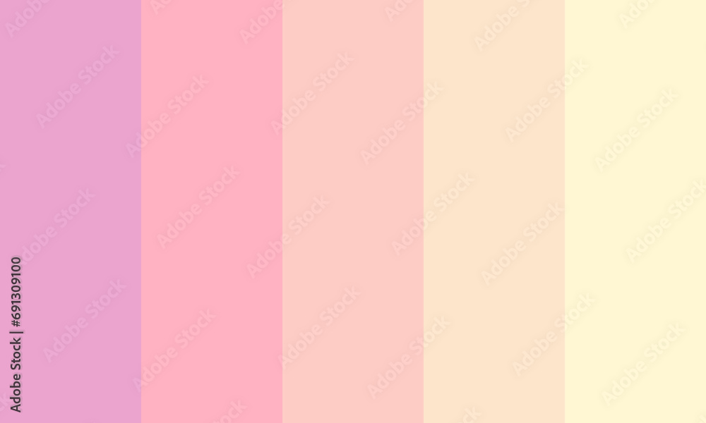 sweet yellow and pink color palette. pink background with stripes