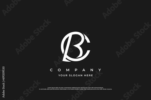 Initial Letter BC Logo or CB Monogram Logo Design