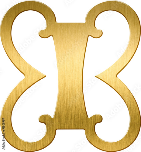 Pempamsie (Sew in Readiness) Adinkra Icon in Gold - Representing Preparedness, Perseverance, and Resilience in Ghanaian Culture, Perfect for Motivational and Strong-Themed Artworks
 photo