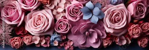 Violet Blue Color Floral Abstract Background, Banner Image For Website, Background, Desktop Wallpaper