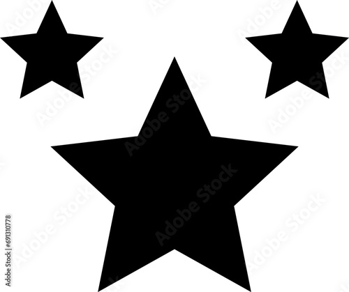 Stars line icons set. Rank, quality, shining sparkle, magic, favorite, logo, bright firework, falling, fantasy vector illustration.