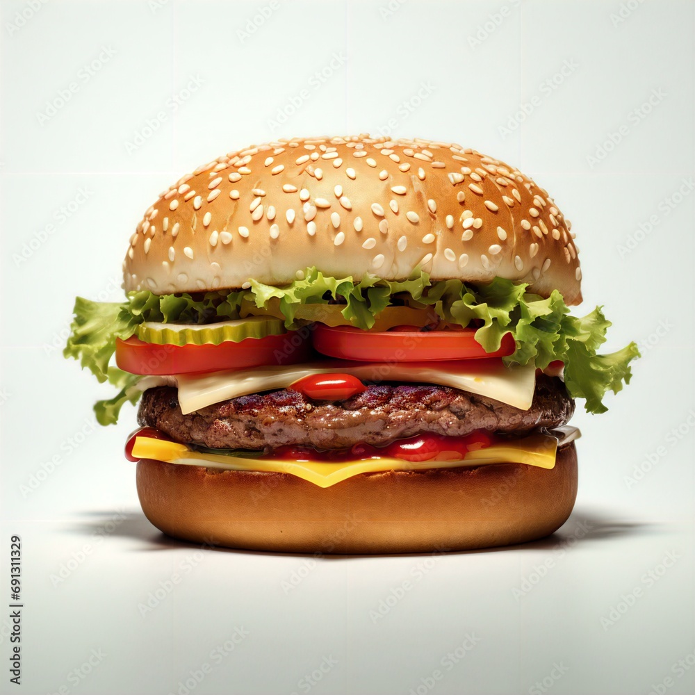 hamburger on a white background hamburger on a white background
