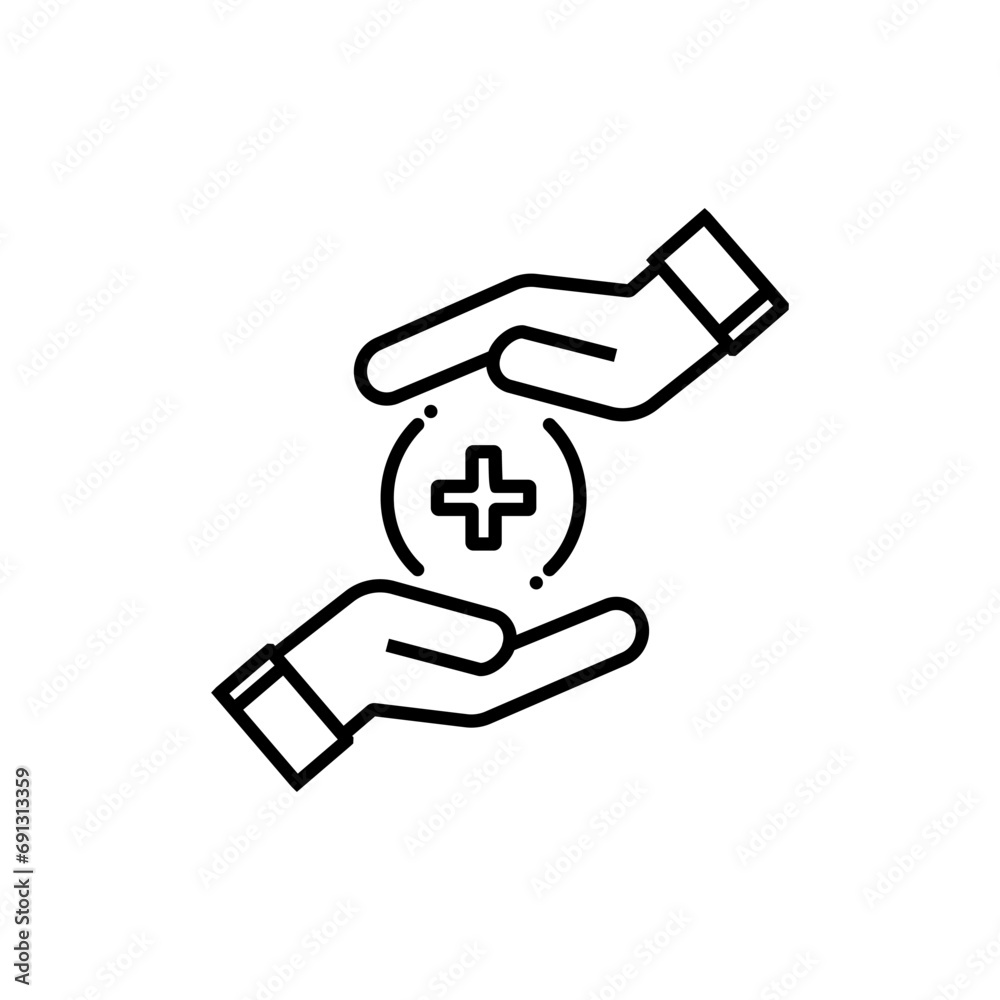 protection icon vector design , line medicine and healthcare symbol protection icon vector design , line medicine and healthcare symbol