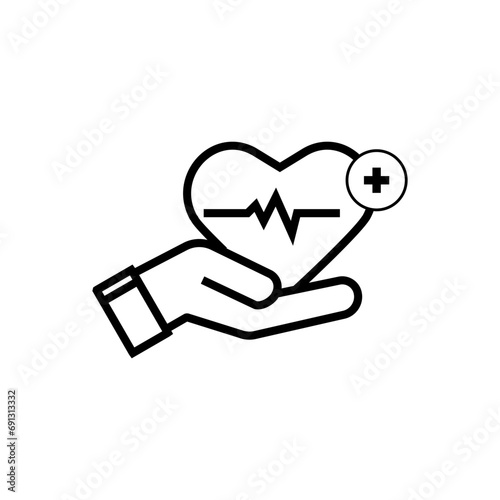 healthcare icon vector design , line medicine and healthcare symbol