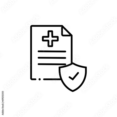 health insurence icon vector design , line medicine and healthcare symbol
