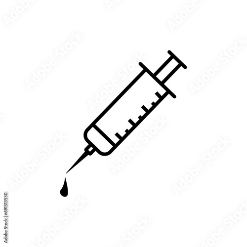 syringe icon vector design , line medicine and healthcare symbol
