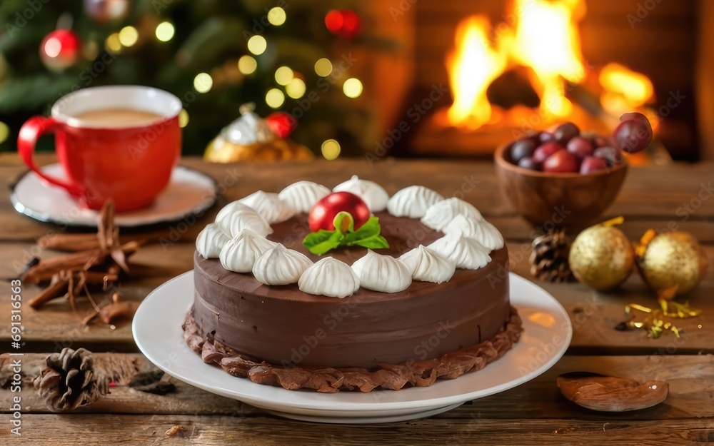 Christmas Cake background, Christmas holiday Christmas Cake background, Christmas holiday