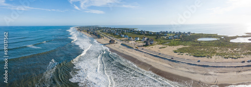 Cape Hatteras Island in North Carolina beach town USA photo