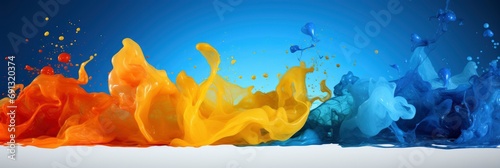 Oil Acrylic Smear Brushstroke Blot Abstract, Banner Image For Website, Background, Desktop Wallpaper