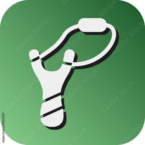 Slingshot Vector Glyph Gradient Background Icon Design