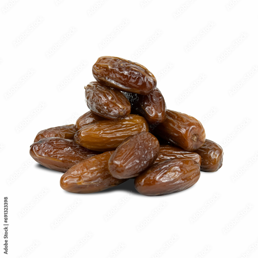 Dried dates isolated on white background Dried dates isolated on white background
