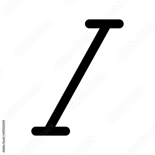 italic line icon