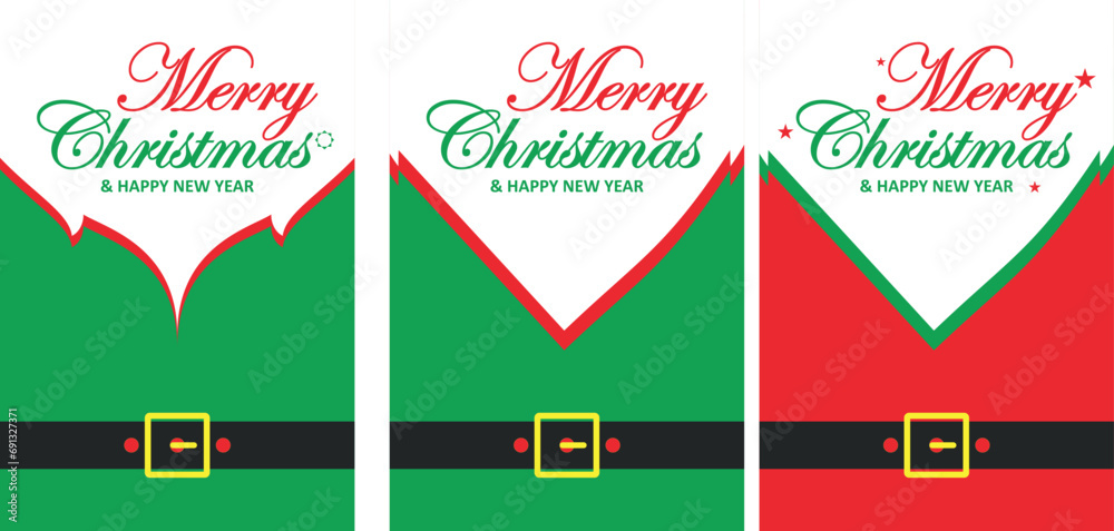 Merry Christmas and Happy New Year 2023 brochure covers set. Xmas ...