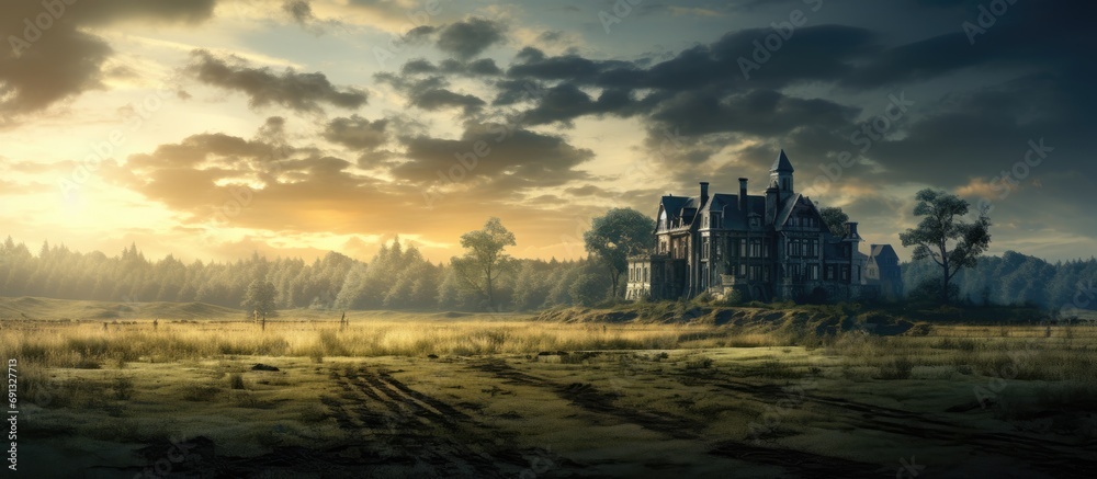 Fototapeta premium An empty mansion in the countryside.