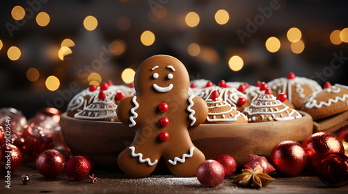 christmas cake with candles and decorations,christmas cake with candles,christmas gingerbread cookies,Festive Delight: Christmas Cake Extravaganza with Candles and Decorations © umair