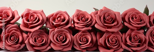 Bouquet Red Roses Hearts On White  Banner Image For Website  Background  Desktop Wallpaper