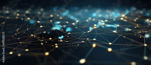 a network of dots connected together on a dark background