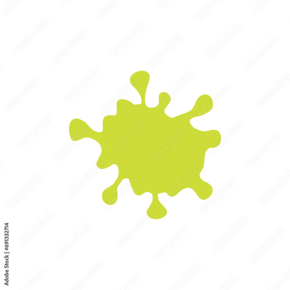 Obraz premium set of green splash elements splash