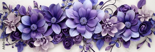 Beautiful Abstract Color Purple Blue Flowers  Banner Image For Website  Background  Desktop Wallpaper