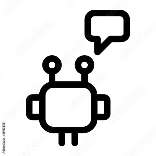 chatbot line icon