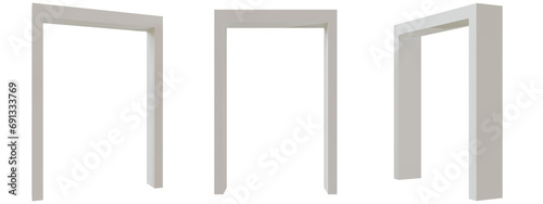 Obraz na plátně White doorway from three angles