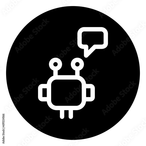 chatbot glyph icon