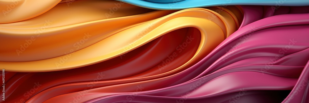 Abstract Panel Made Colored Paper Scrolled, Banner Image For Website, Background, Desktop Wallpaper