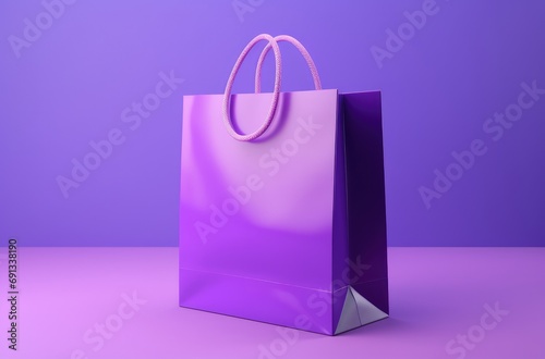 a purple shopping bag against a purple background