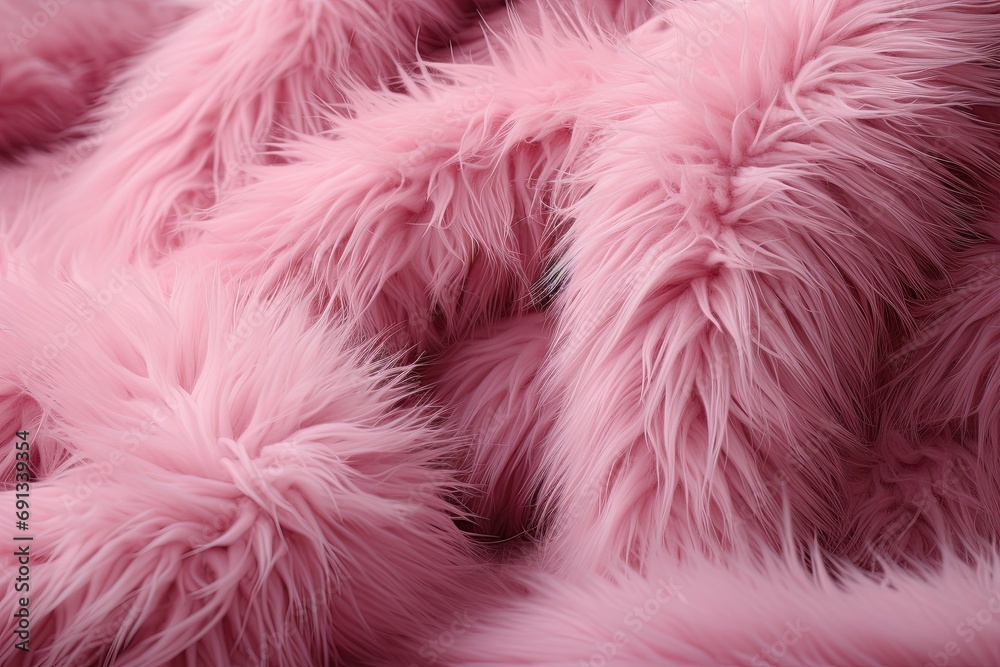 Pink blanket fluffy fuzz peach color of the year 2024 illustration