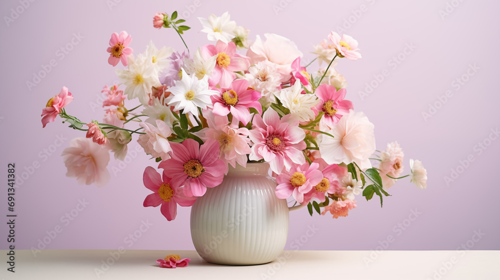 pink flowers in vase