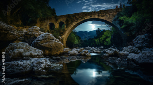 kokkori stone bridge by night